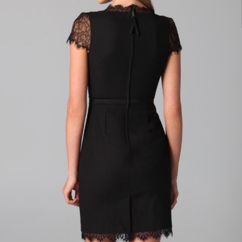 REBECCA TAYLOR black lace combo dress NWT sz 8 - Picture 4 of 6